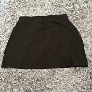 black mini skirt